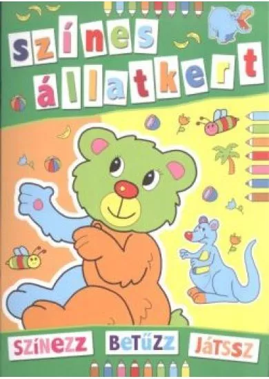 Színes állatkert /Színezz, betűzz, játssz