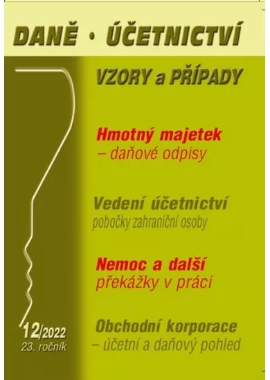 DÚVaP 12/2022 Hmotný majetek- odpisy, Obchodní korporace