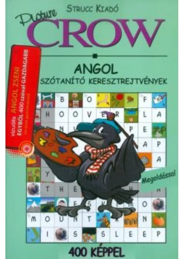 Nyelvkönyv - Crow picture /Angol szótanító keresztrejtvények - 400 képpel, megoldással