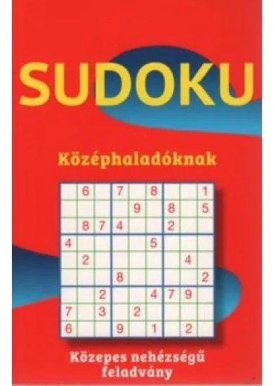 Sudoku középhaladóknak - Közepes nehézségű feladvány (piros)