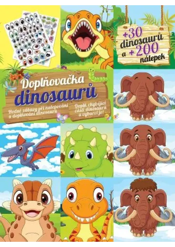 Doplňovačka s dinosaurů - +30 dinosaurů a + 200 nálepek