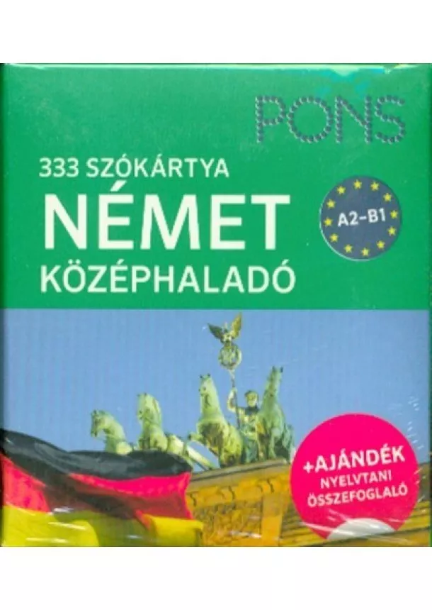 Kártya - PONS Szókártyák - Német középhaladó 333 Szó