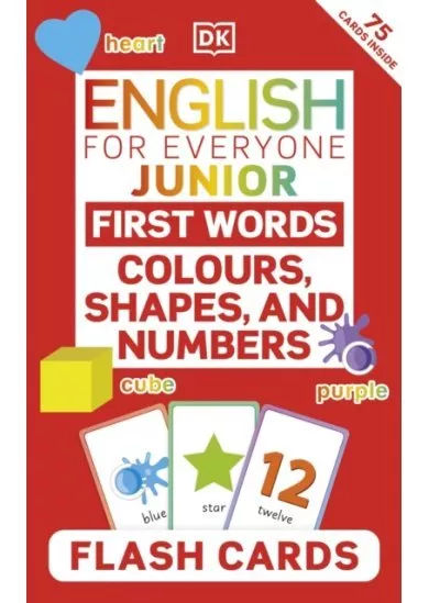 English for Everyone Junior First Words Colours, Shapes, and Numbers Flash Cards
