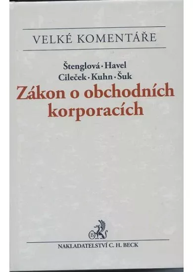 Zákon o obchodních korporacích