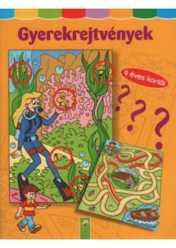 Foglalkoztató - Gyerekrejtvények - 4 éves kortól (narancs)