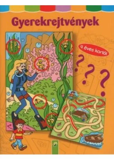 Gyerekrejtvények - 4 éves kortól (narancs)