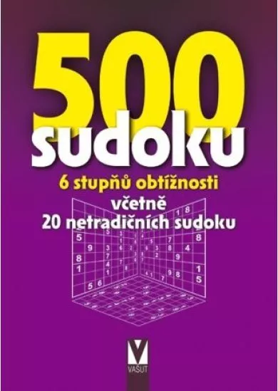 500 sudoku - 6 stupňů obtížností (fialová)