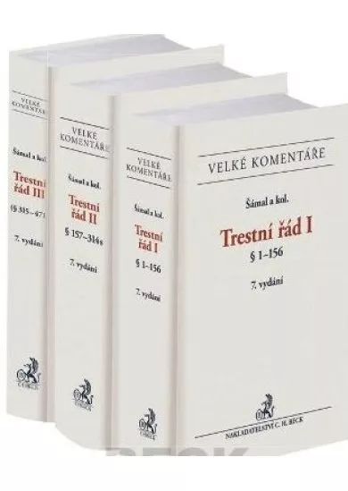 Trestní řád - komplet  I+II+III - 7. vydání