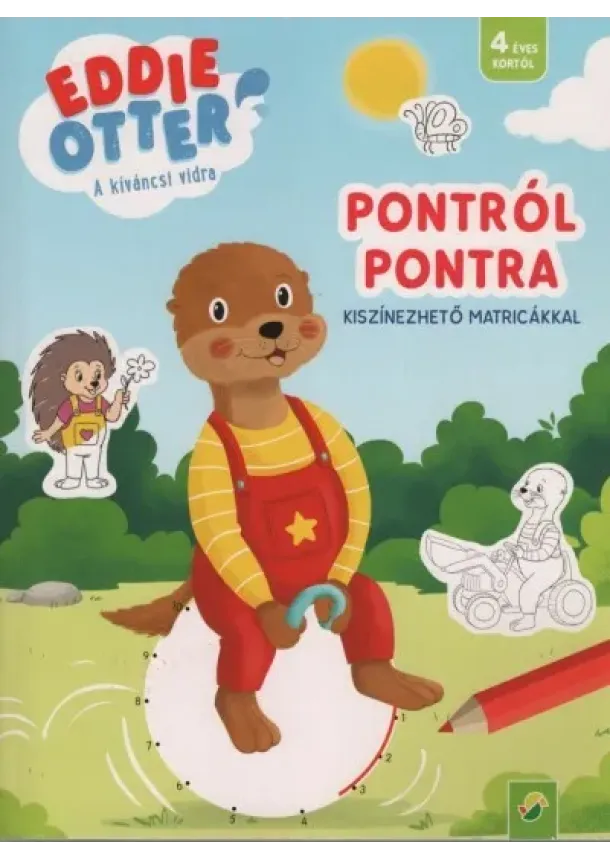 Foglalkoztató - Eddie Otter: Pontról pontra kiszínezhető matricákkal
