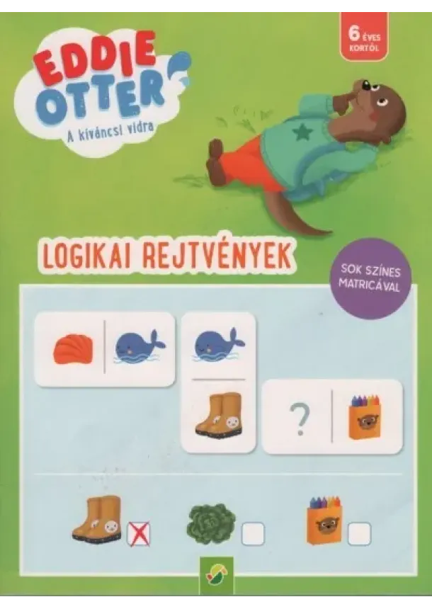 Foglalkoztató - Eddie Otter: Logikai rejtvények - Sok színes matricával