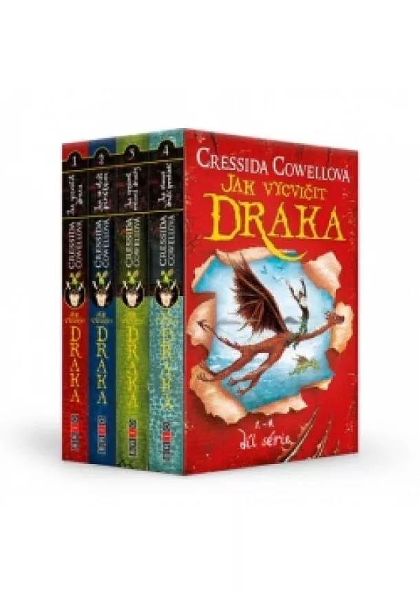 Cressida Cowell - Jak vycvičit draka 1-4 díl (4 knihy)