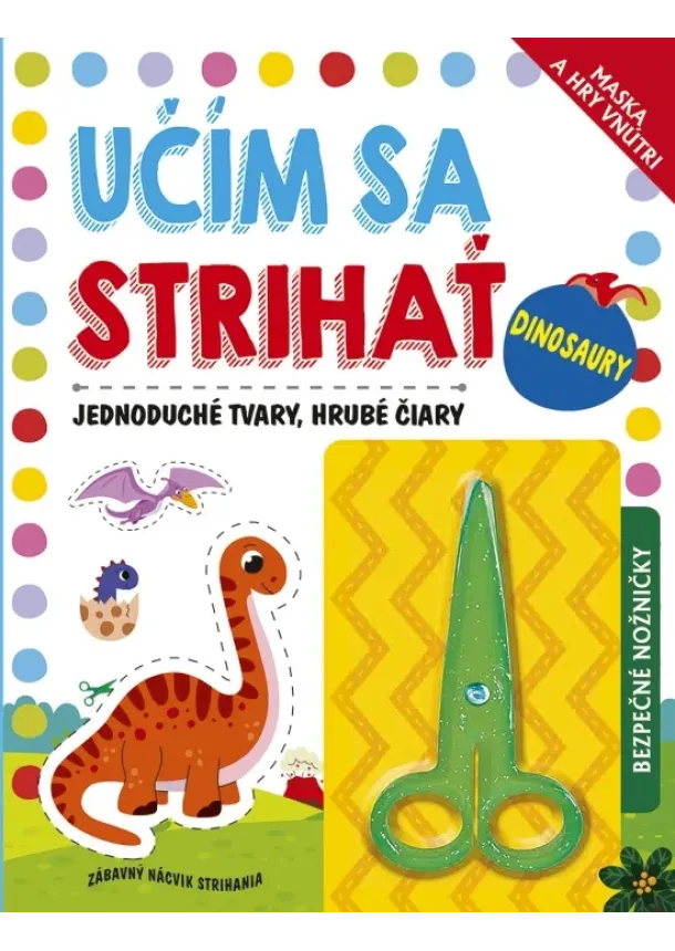 kol. - Učím sa strihať: Dinosaury