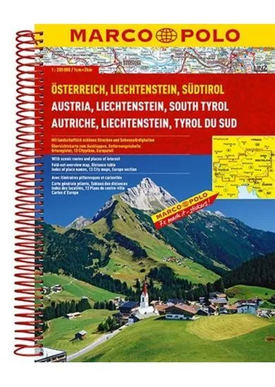 Rakousko, Liechtenstein, Sudtirol 1:200T