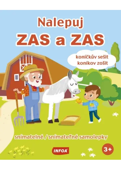 Nalepuj zas a zas - koníkov zošit - snímatelné samolepky