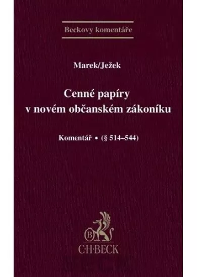 Cenné papíry v novém občanském zákoníku - komentář