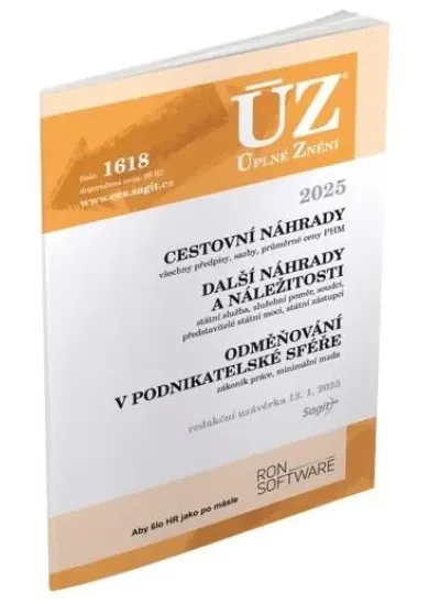 ÚZ 1618 Cestovní náhrady, Odměňování v podnikatelské sféře, 2025