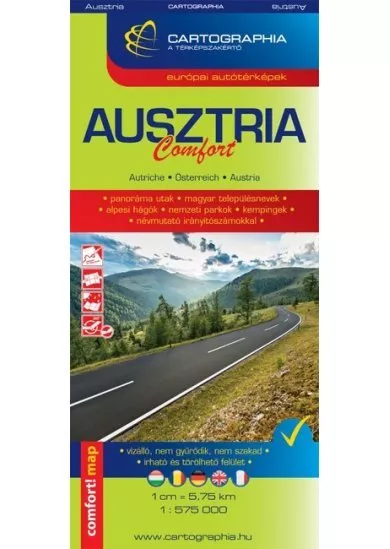 Ausztria - Comfort autótérkép