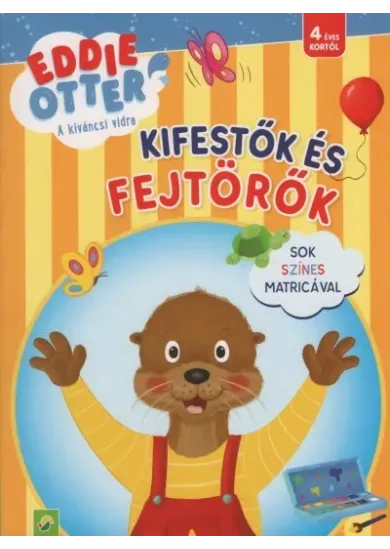 Eddie Otter - A kíváncsi vidra: Kifestők és fejtörők - Sok színes matricával