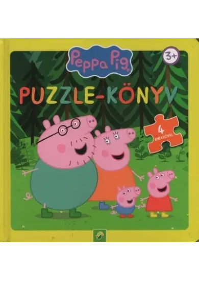 Peppa Malac: Puzzle-könyv - 4 kirakóval (sárga)