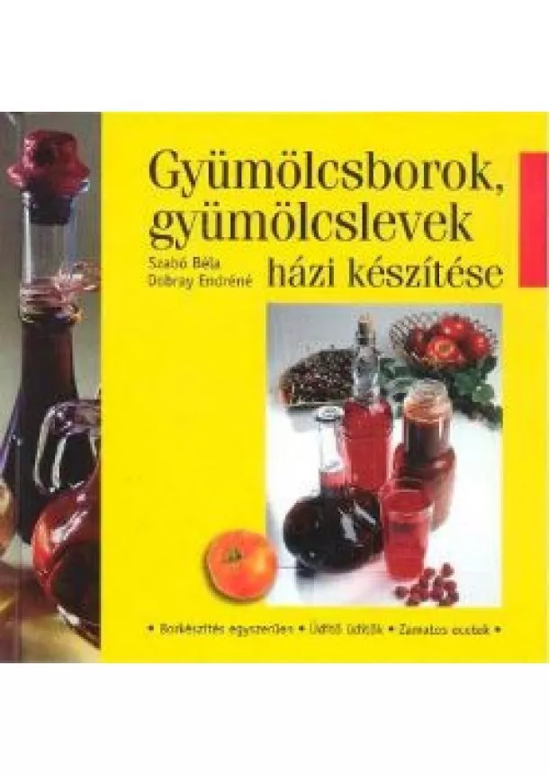 SZABÓ BÉLA-DOBRAY ENDRÉNÉ - GYÜMÖLCSBOROK, GYÜMÖLCSLEVEK HÁZI KÉSZÍTÉSE