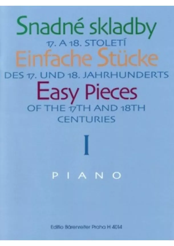 Snadné skladby 17. a 18. století - Piano