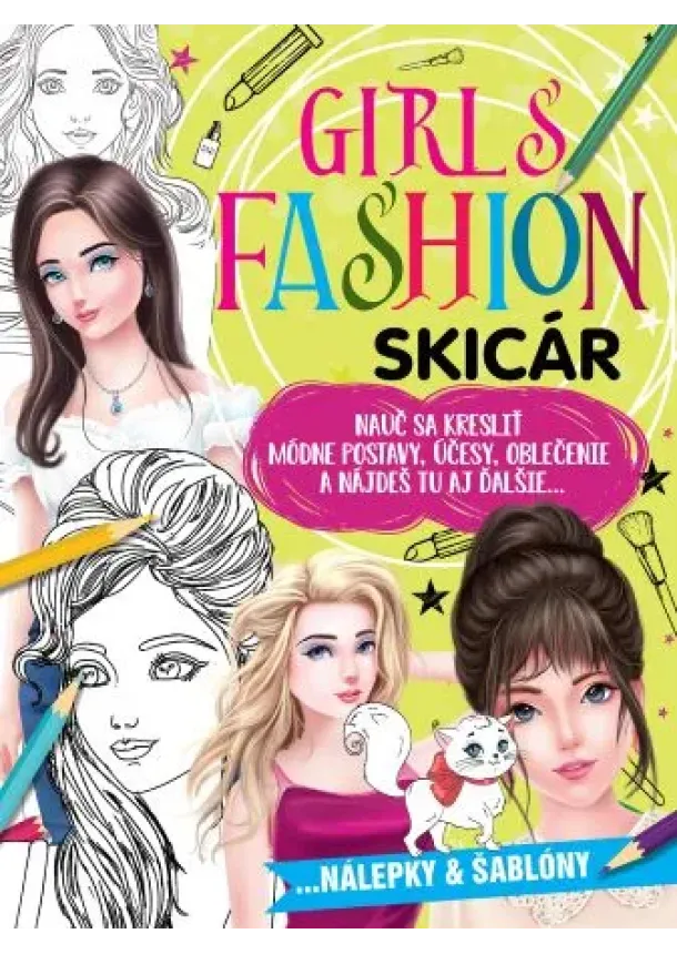 Girls fashion - skicár - nálepky a šablóny