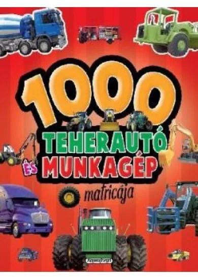 1000 teherautó és munkagép matricája (piros)