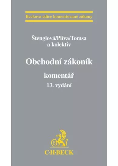 Obchodní zákoník - Komentář, 13. vydání