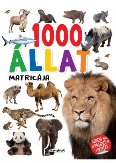 1000 állat matricája (fehér)