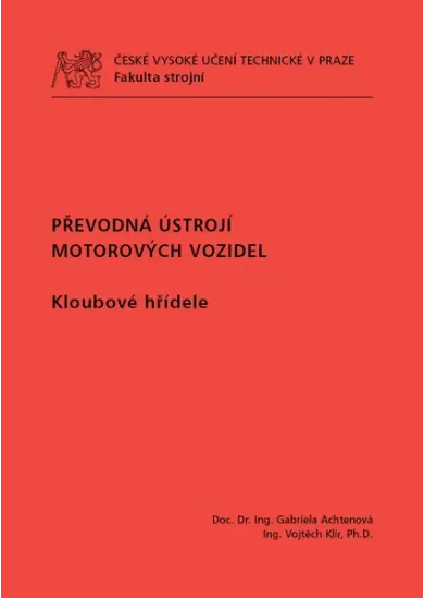 Převodová ústrojí motorových vozidel - Kloubové hřídele