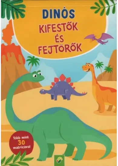 Dinós kifestők és fejtörők - Több mint 30 matricával