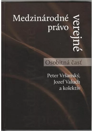 Medzinárodné právo verejné - osobitná časť