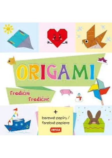 Origami tradičné + farebné papiere