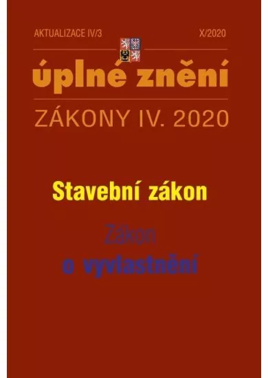 Aktualizace IV/3 2020 Stavební zákon, Zákon o vyvlastnění