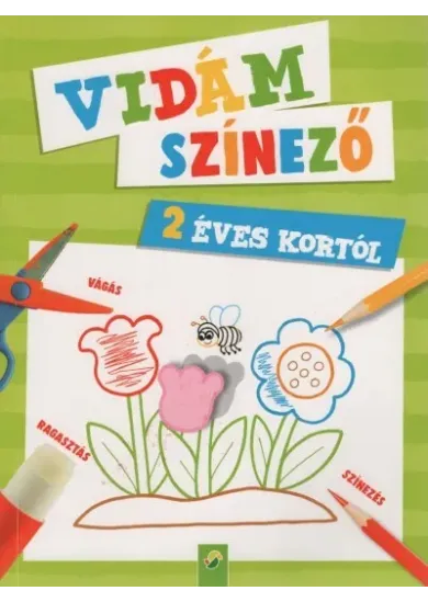 Vidám színező - 2 éves kortól (zöld)