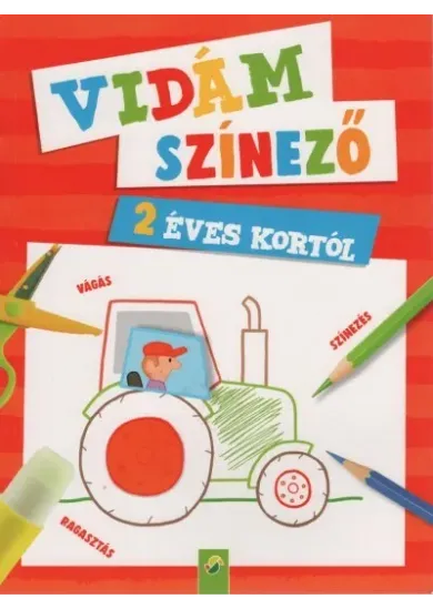 Vidám színező - 2 éves kortól (piros)