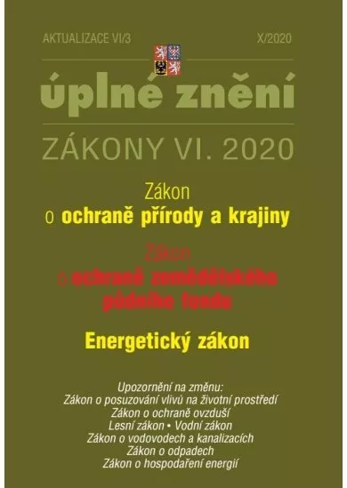 Aktualizace VI/3 Zákon o ochraně přírody a krajiny, Energetický zákon - Ochrana zemědělského půdního fondu