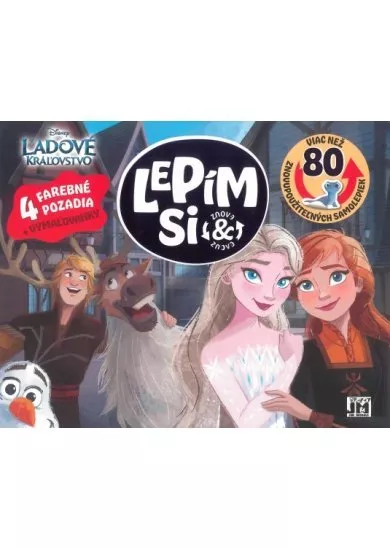 Lepím si znova - Ľadové kráľovstvo - viac než 80 znovupoužiteľných samolepiek