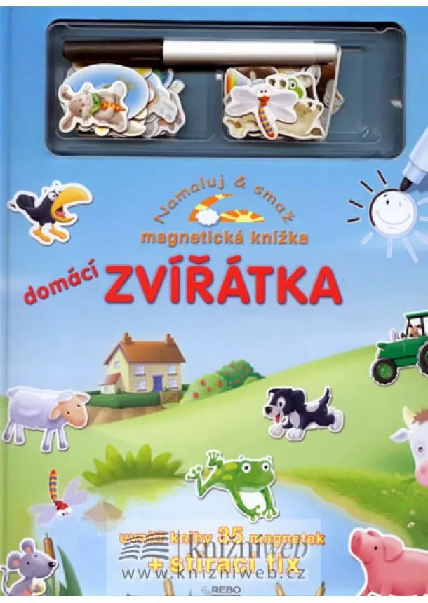 autor neuvedený - Domácí zvířátka - Namaluj a smaž - magnetická knížka