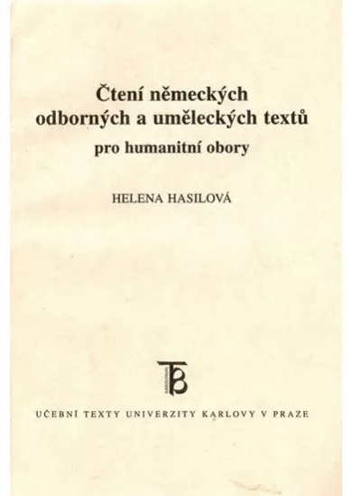 Čtení německých odborných a uměleckých textů pro humanitní obory
