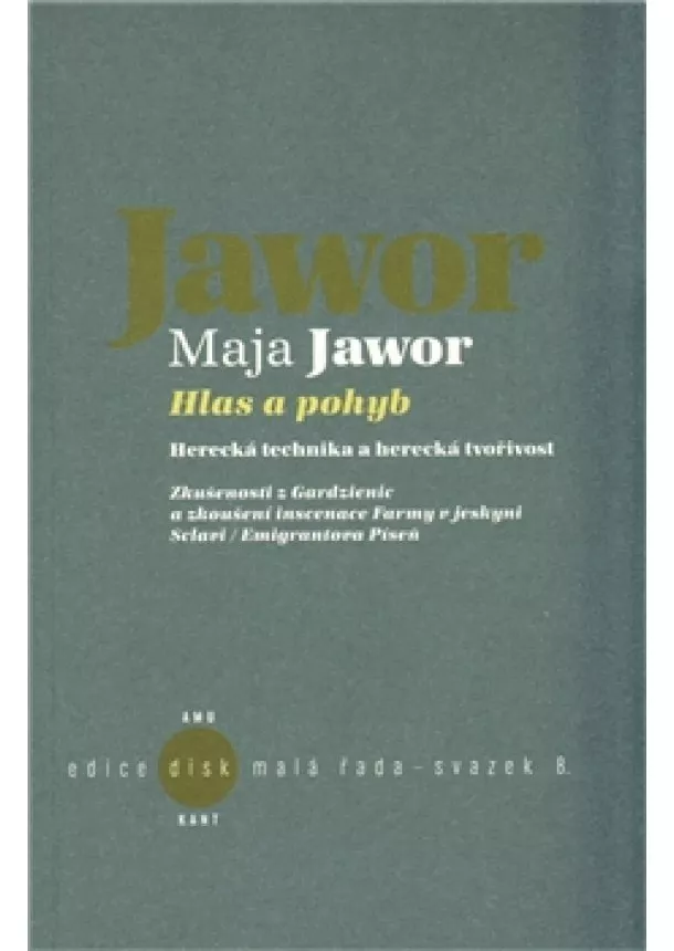 Maja Jawor - Hlas a pohyb - Herecká technika a herecká tvořivost