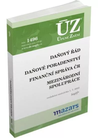 ÚZ 1496 Daňový řád, Finanční správa, Daňové poradenství, Platby v hotovosti