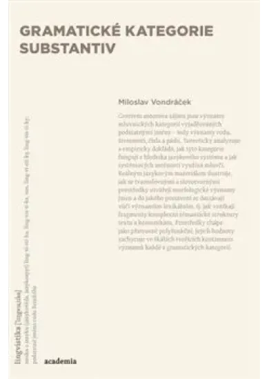 Gramatické kategorie substantiv