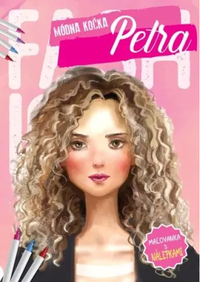 Módna kočka Petra - Maľovanka s nálepkami