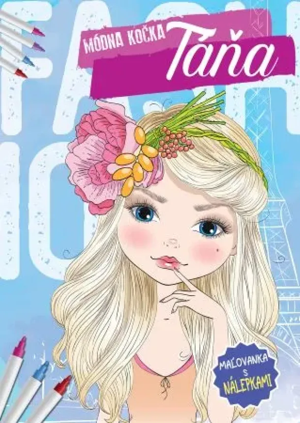 Módna kočka Táňa - Maľovanka s nálepkami