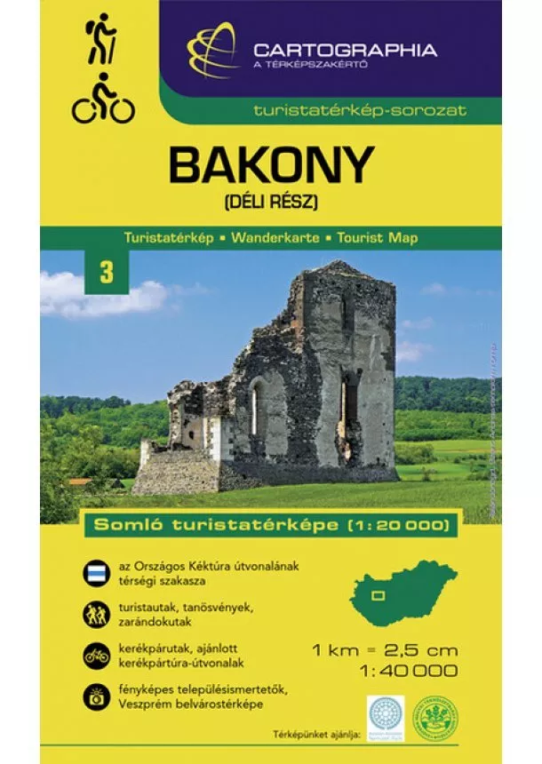 Térkép - Bakony (déli rész) - Turistatérkép-sorozat 3.