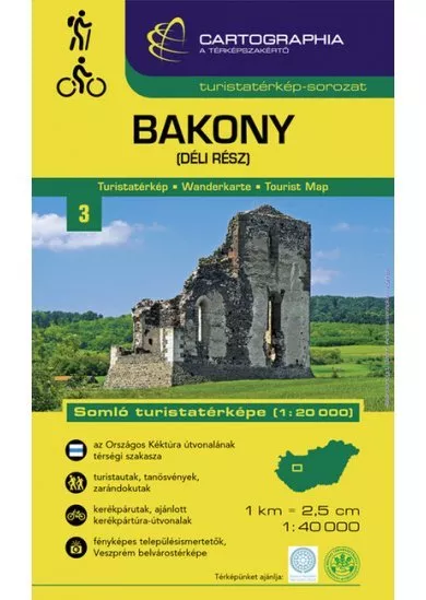 Bakony (déli rész) - Turistatérkép-sorozat 3.