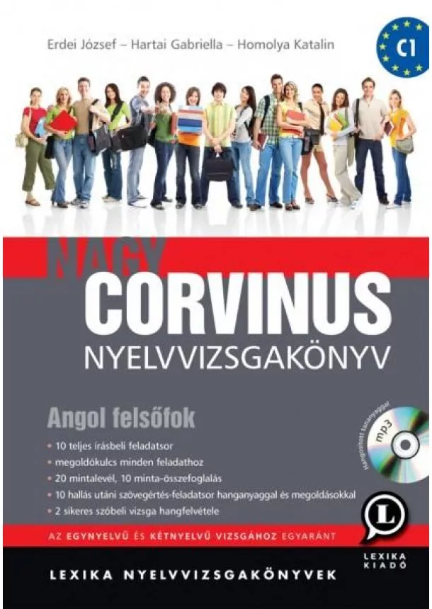 NAGY CORVINUS NYELVVIZSGAKÖNYV - ANGOL FELSŐFOK + CD