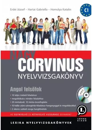 NAGY CORVINUS NYELVVIZSGAKÖNYV - ANGOL FELSŐFOK + CD