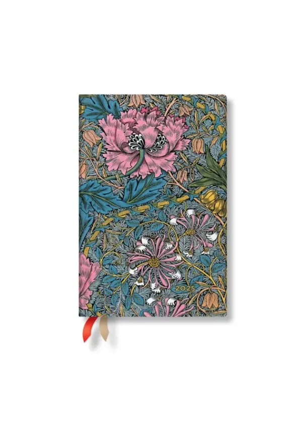  Paperblanks - D2025 Morris Pink Honeysuckle Mini DAY